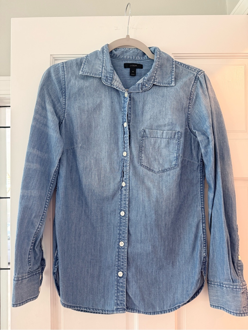 J.Crew Blue Denim Chambray Button-Up Shirt